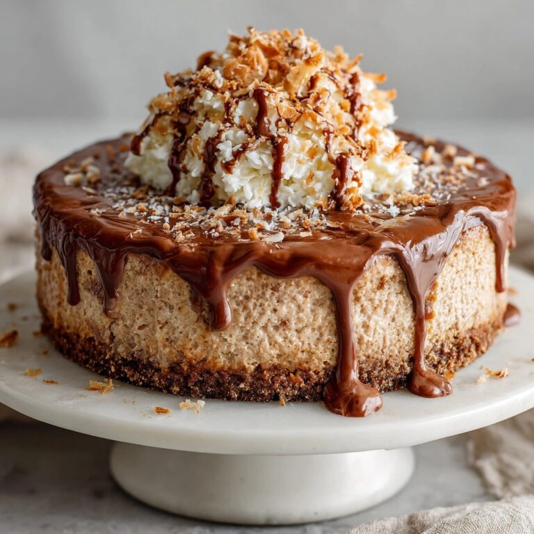 Decadent No-Bake German Chocolate Cheesecake