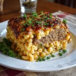 Delicious Mac and Cheese Meatloaf Casserole