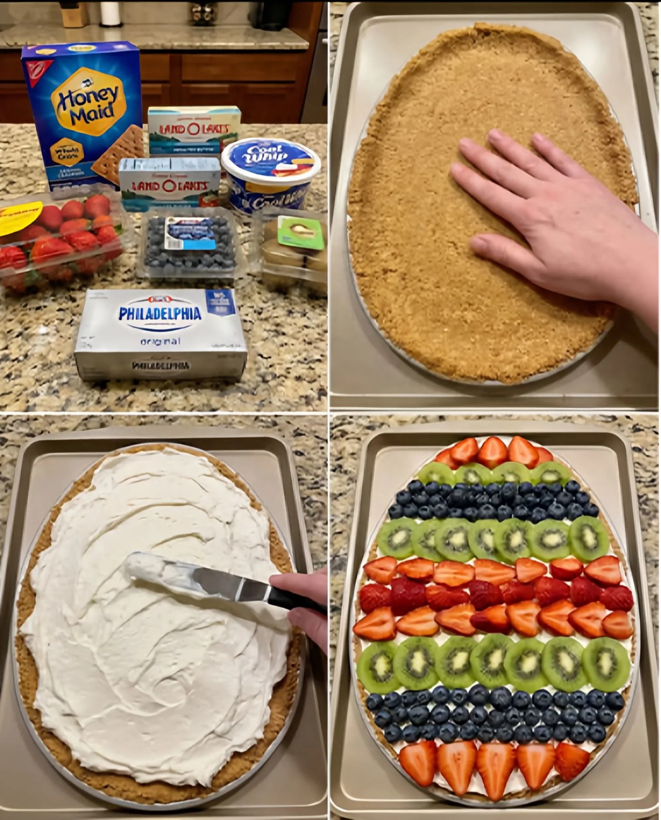 Easter Egg Fruit Pizza (No-Bake)