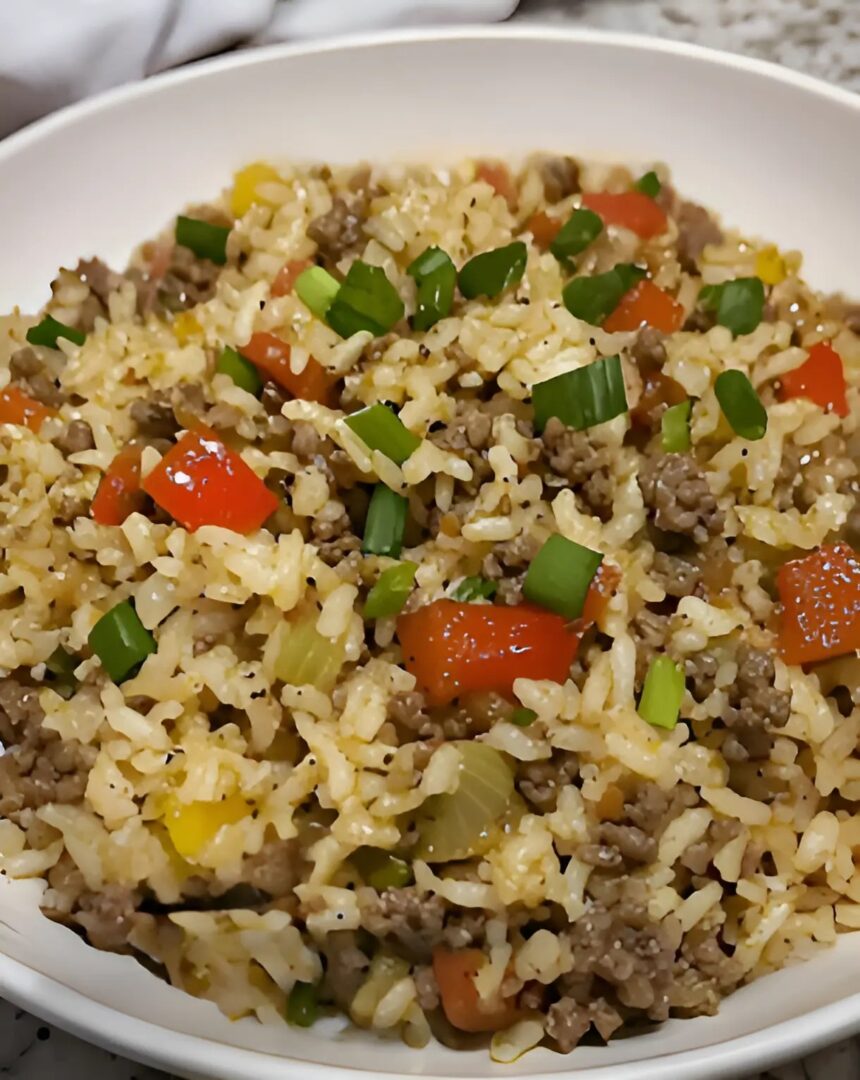Easy Cajun Dirty Rice with Ground Beef Recipe