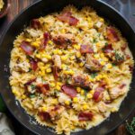 Easy Creamy Chicken and Corn Pasta with Bacon for Dinner