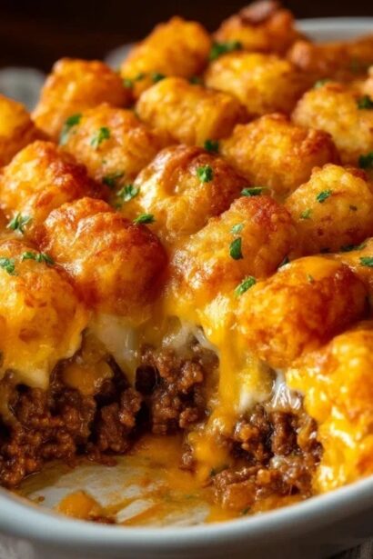 Easy Ground Beef Tater Tot Casserole Recipe