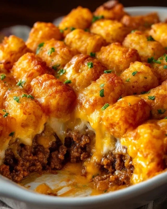 Easy Ground Beef Tater Tot Casserole Recipe
