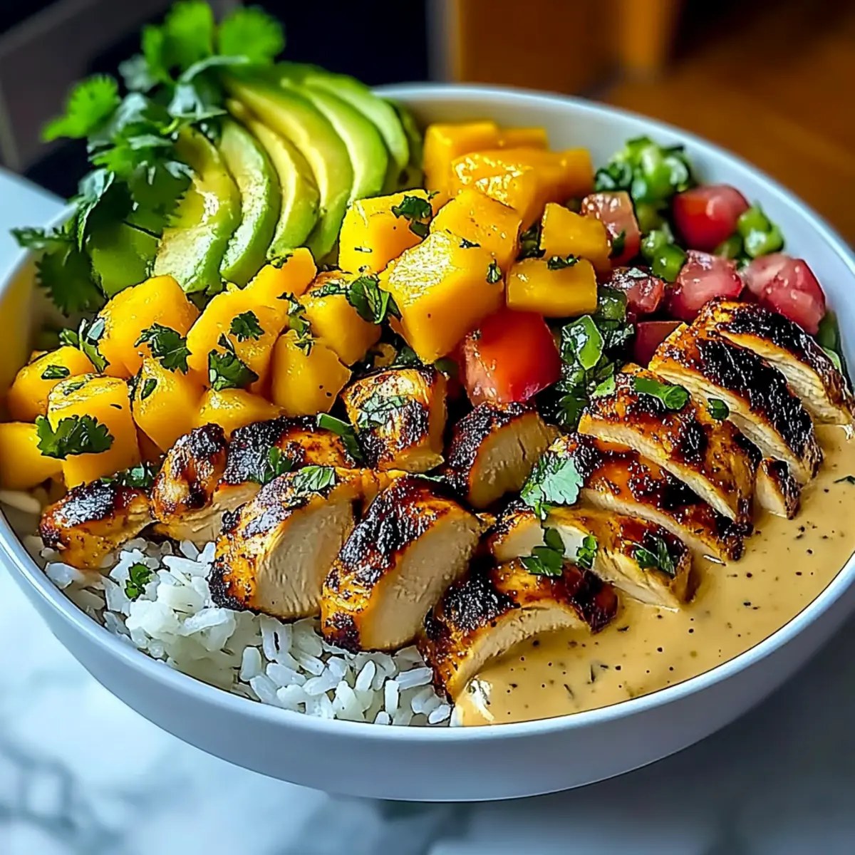 Irresistible Chicken Mango Rice Bowl for a Delicious Dinner