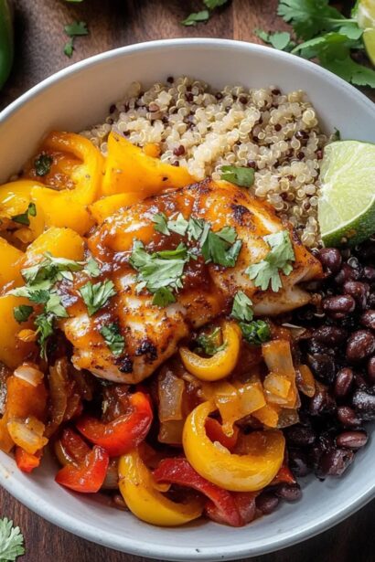 Irresistible Chipotle Baked Cod with Jammy Peppers