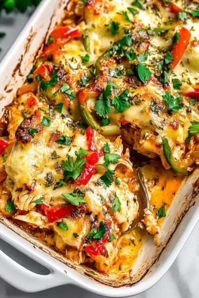 Irresistible Fajita Chicken Casserole: Easy & Delicious
