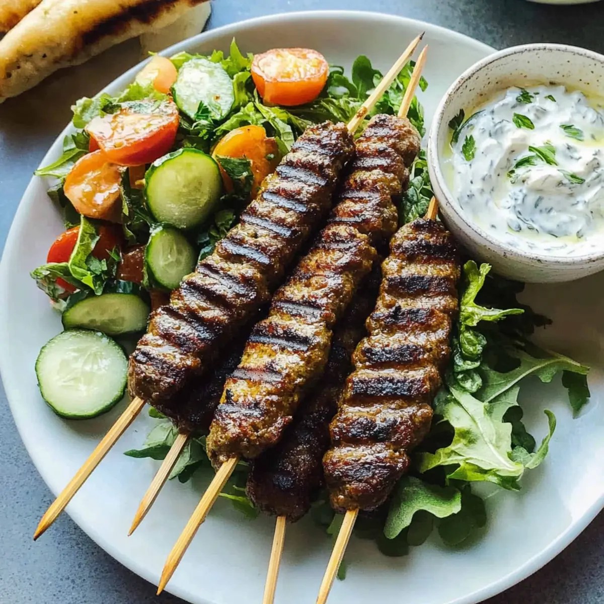 Irresistible Lamb Kofta Skewers with Fresh Herb Delight
