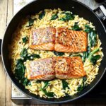 Irresistible Skillet Salmon with Lemon Orzo