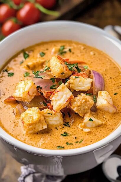 Irresistible Slow Cooker Seafood Bisque with Creamy Lobster