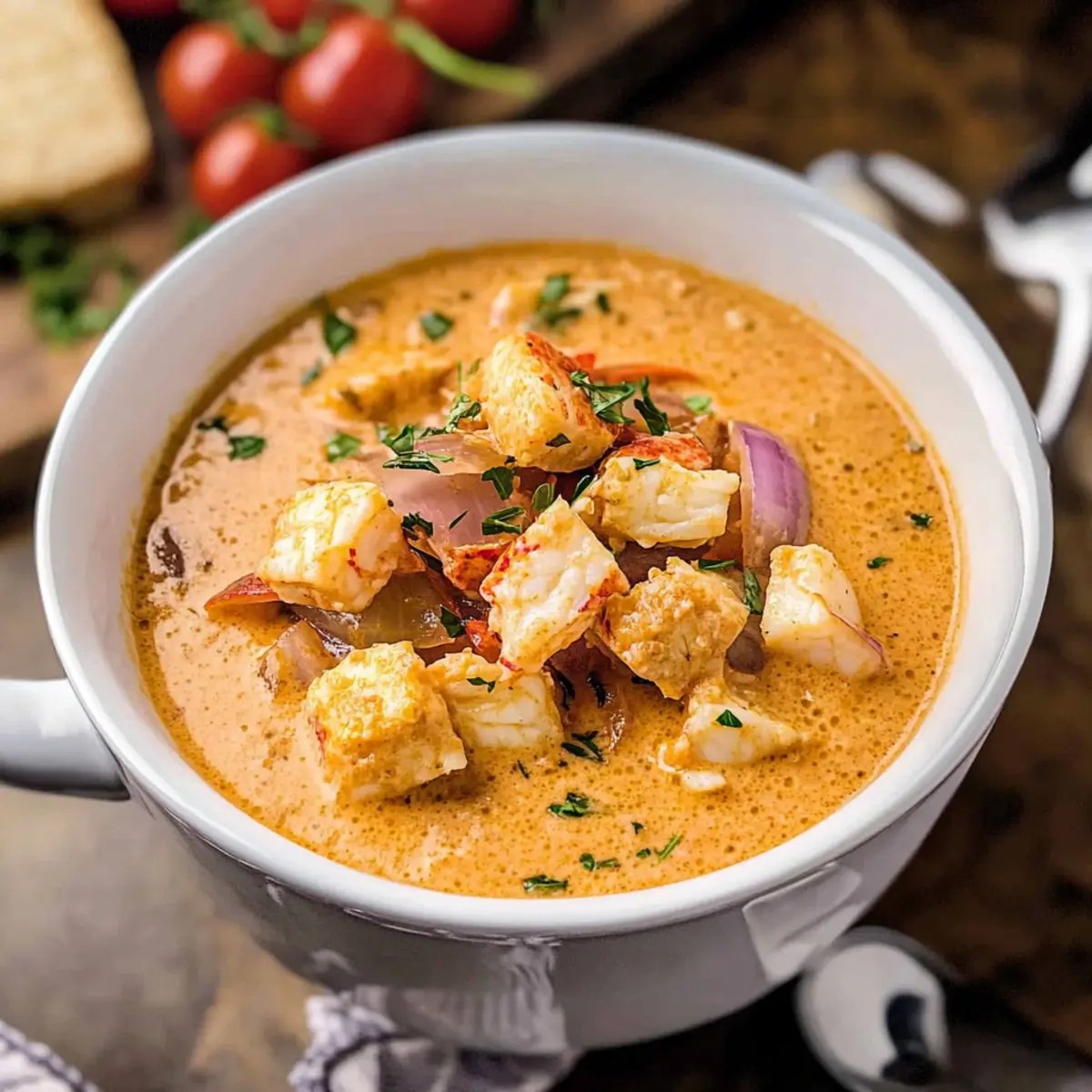Irresistible Slow Cooker Seafood Bisque with Creamy Lobster
