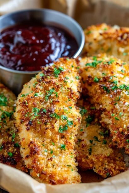 Oven-Baked Crispy Parmesan Chicken Tenders