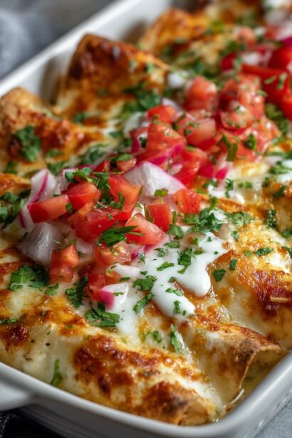 Queso Chicken Enchiladas