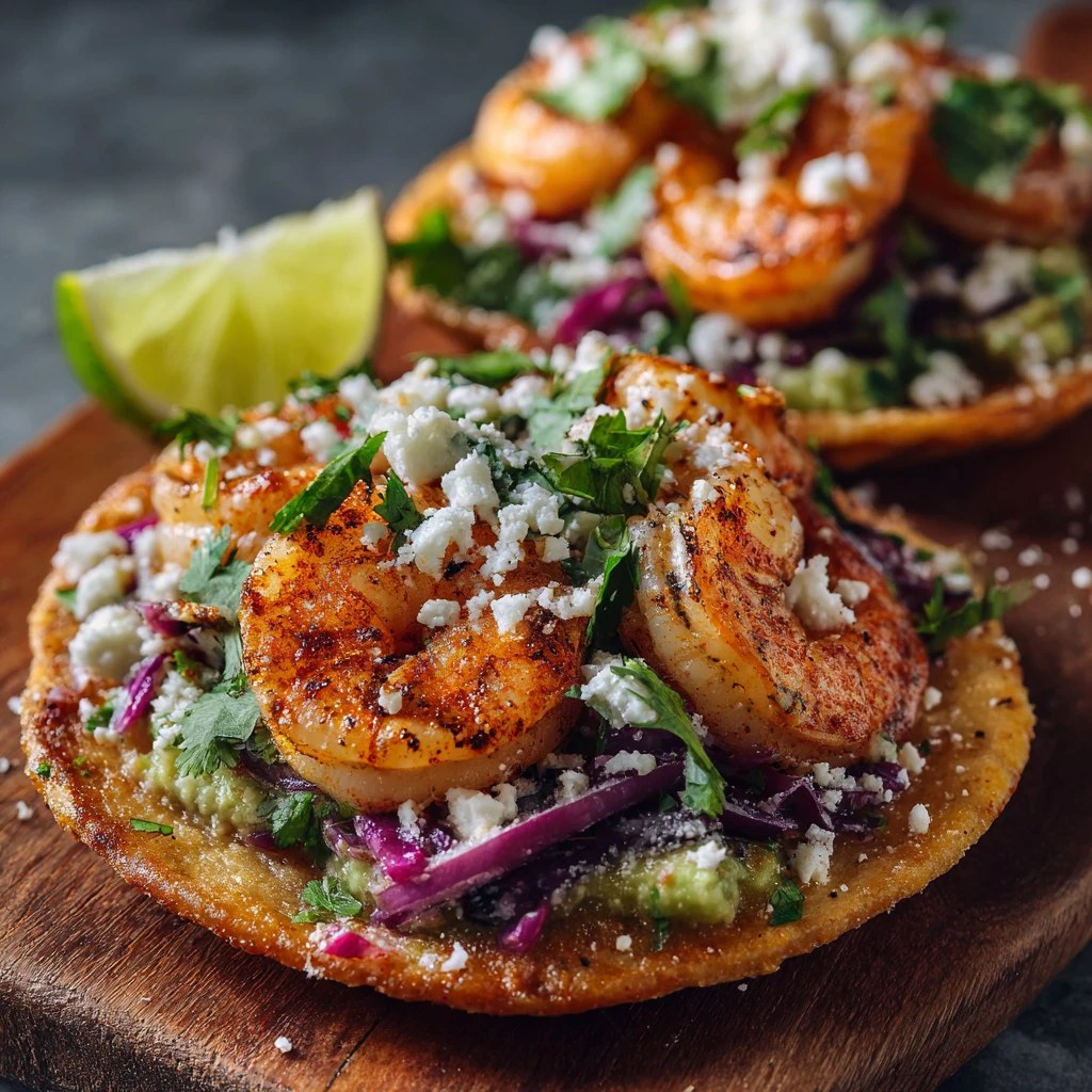 Spicy Shrimp Tostadas