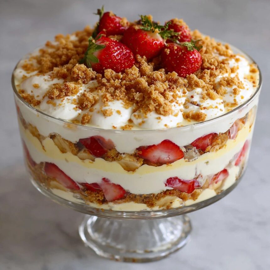 Strawberry Crunch Banana Pudding