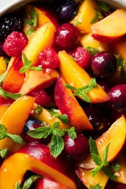 Sweet Summer Peach Fruit Salad Recipe