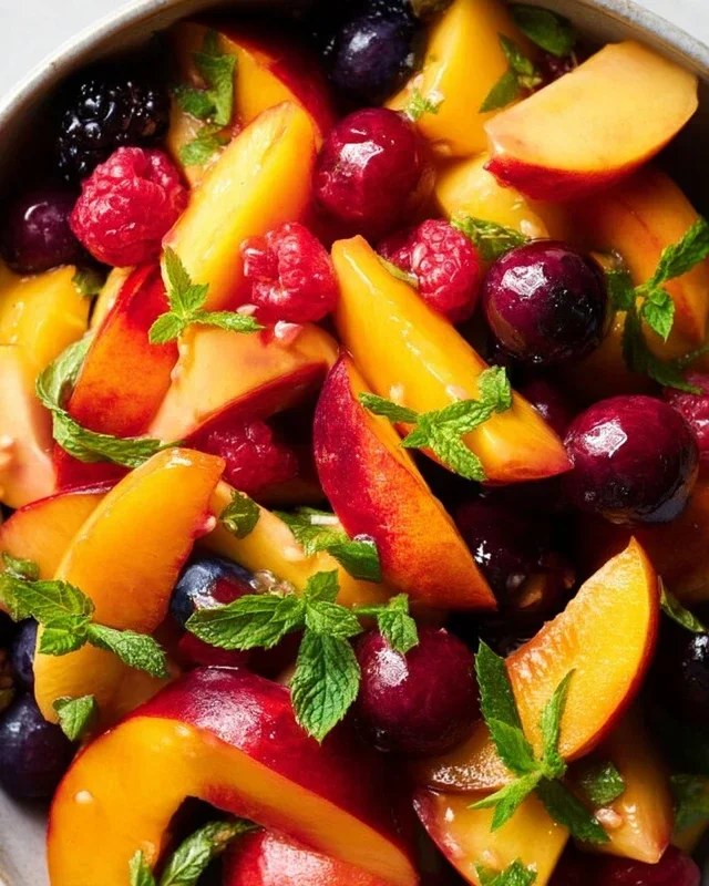 Sweet Summer Peach Fruit Salad Recipe