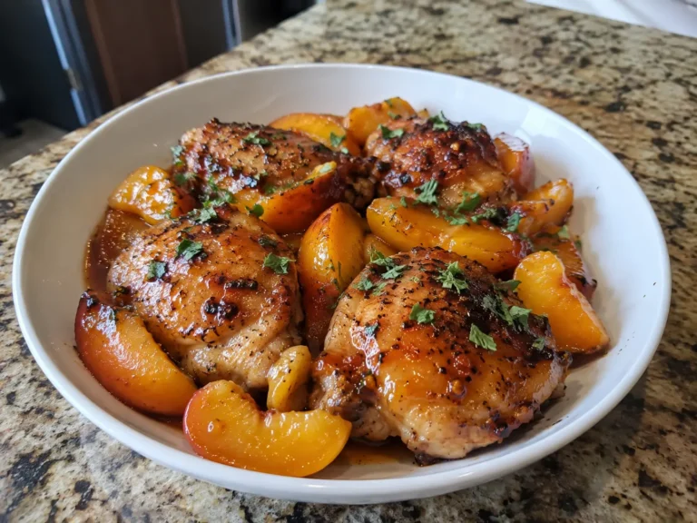Hot Honey Peach Chicken – Sweet and Spicy Summer Dinner