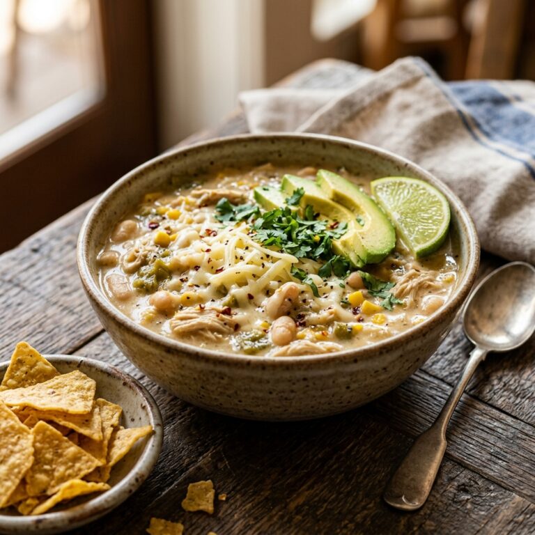 Crockpot White Chicken Chili – Easy Slow Cooker Recipe (Dump & Go!)