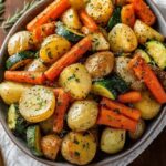 Garlic Herb Roasted Potatoes Carrots Zucchini Delight