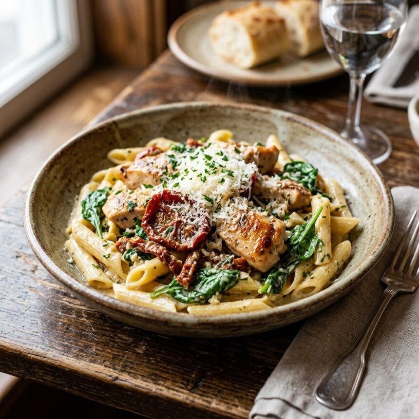 Indulgent Creamy Tuscan Chicken Pasta