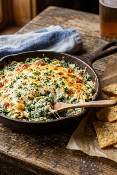 The Ultimate Warm & Creamy Spinach Artichoke Dip