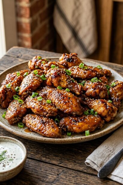 Ultra-Crispy Air Fryer Honey BBQ Chicken Wings