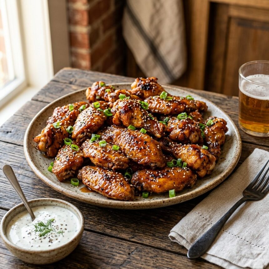 Ultra-Crispy Air Fryer Honey BBQ Chicken Wings