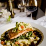 Crispy Air Fryer Salmon with Lemon-Dill Sauce