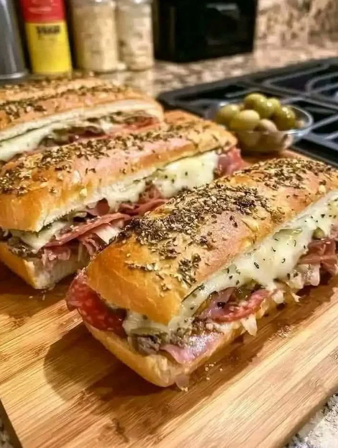 Giant Muffaletta Italian Sandwich
