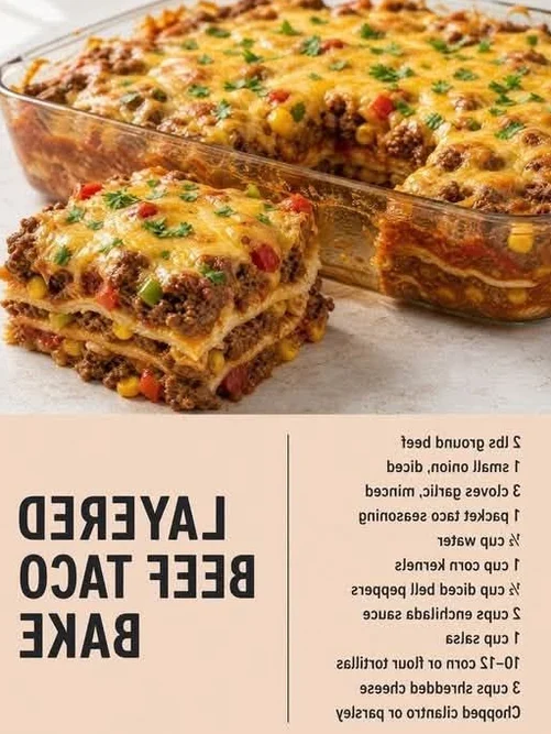 Cheesy Layered Taco Casserole