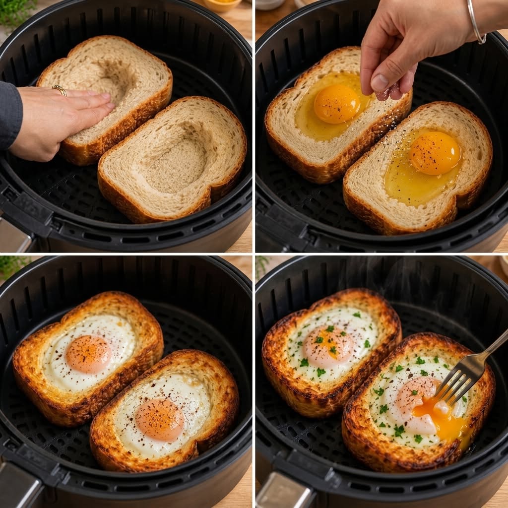 Air Fryer Egg in a Hole