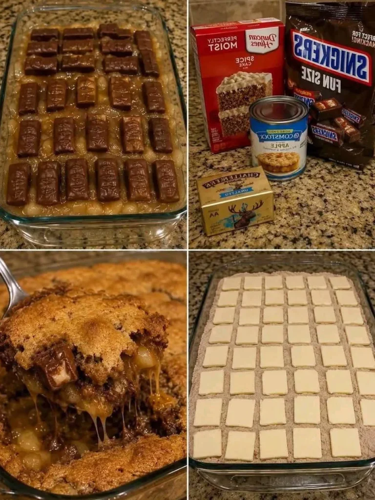 Snickers Caramel Apple Dump Cake