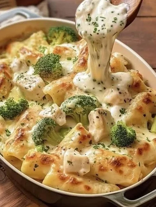 Creamy Chicken Alfredo Bake