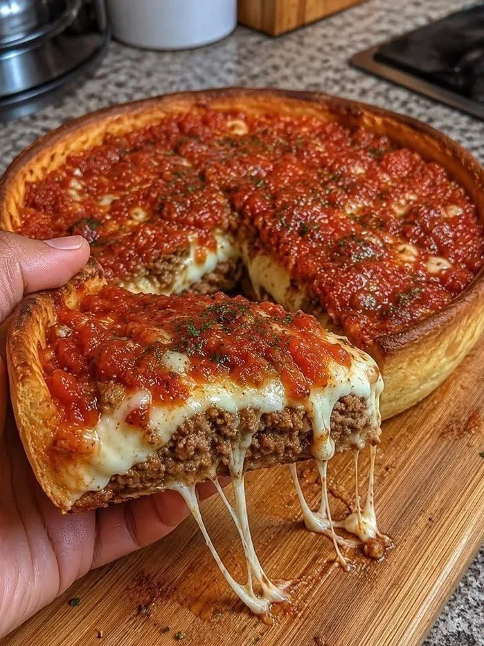Ultimate Cast-Iron Deep Dish Pizza (32g Protein, Keto-Friendly)