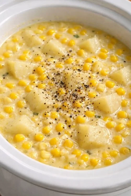 Slow Cooker 4-Ingredient Corn Chowder