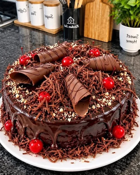 Black Forest Chocolate Ganache Cake