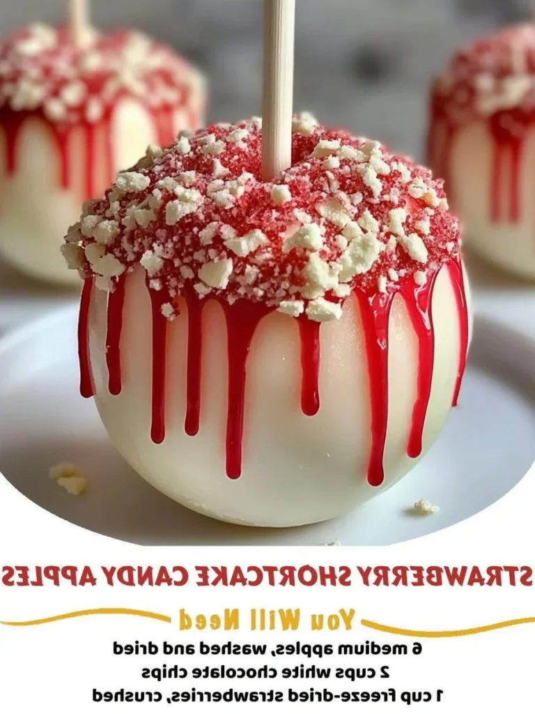 Strawberry Shortcake Candy Apples