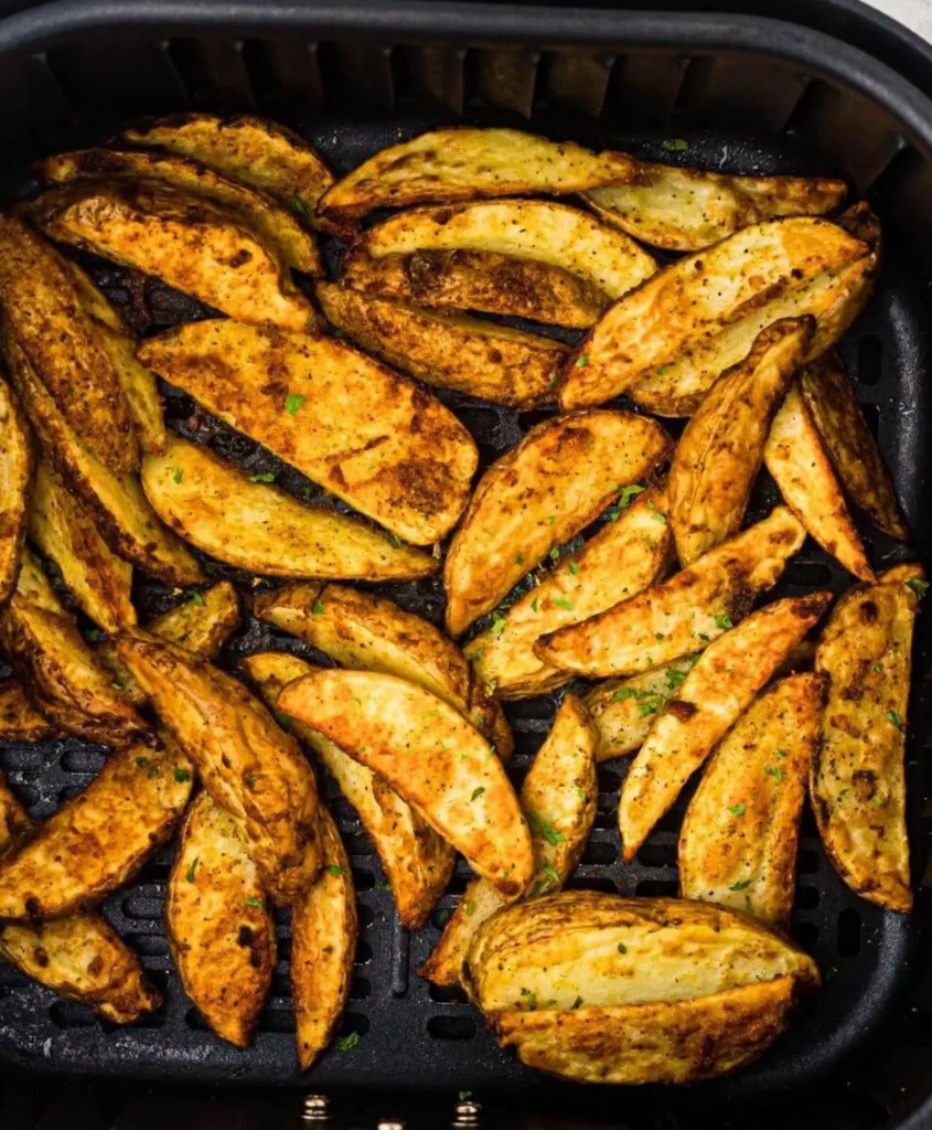 Crispy, Golden Air Fryer Potato Wedges.
