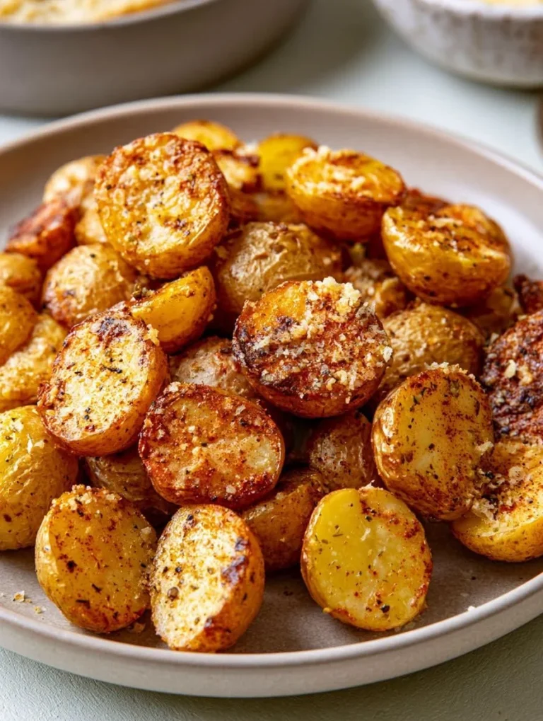 Air Fryer Garlic Parmesan Baby Potatoes
