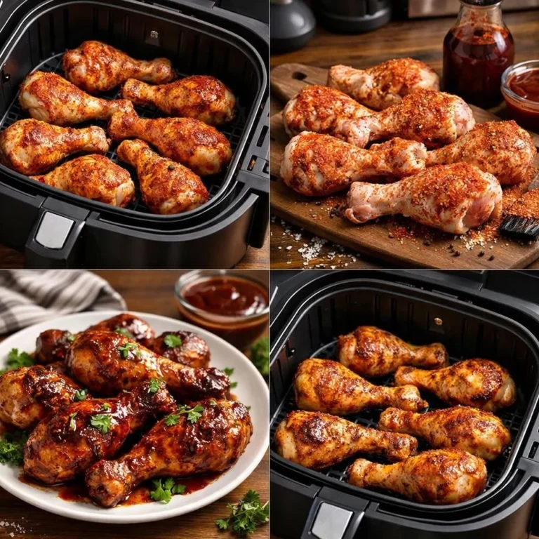 Air Fryer BBQ Chicken Drumsticks.