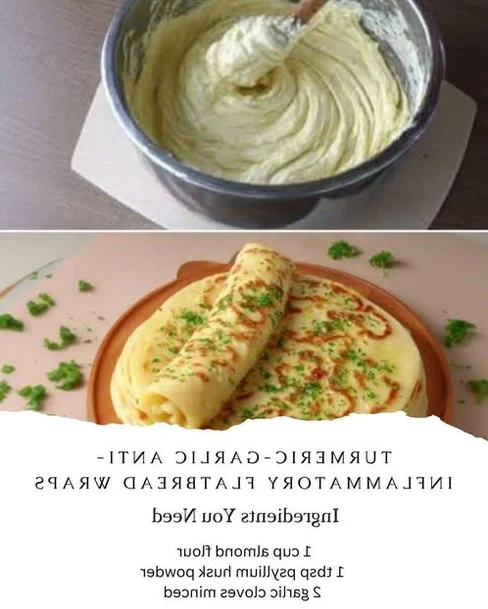 Turmeric-Garlic Anti-Inflammatory Flatbread Wraps