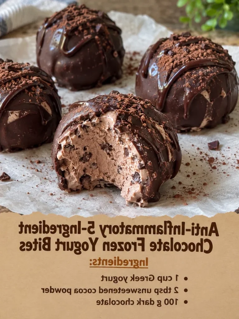 Anti-Inflammatory 5-Ingredient Chocolate Frozen Yogurt Bites.