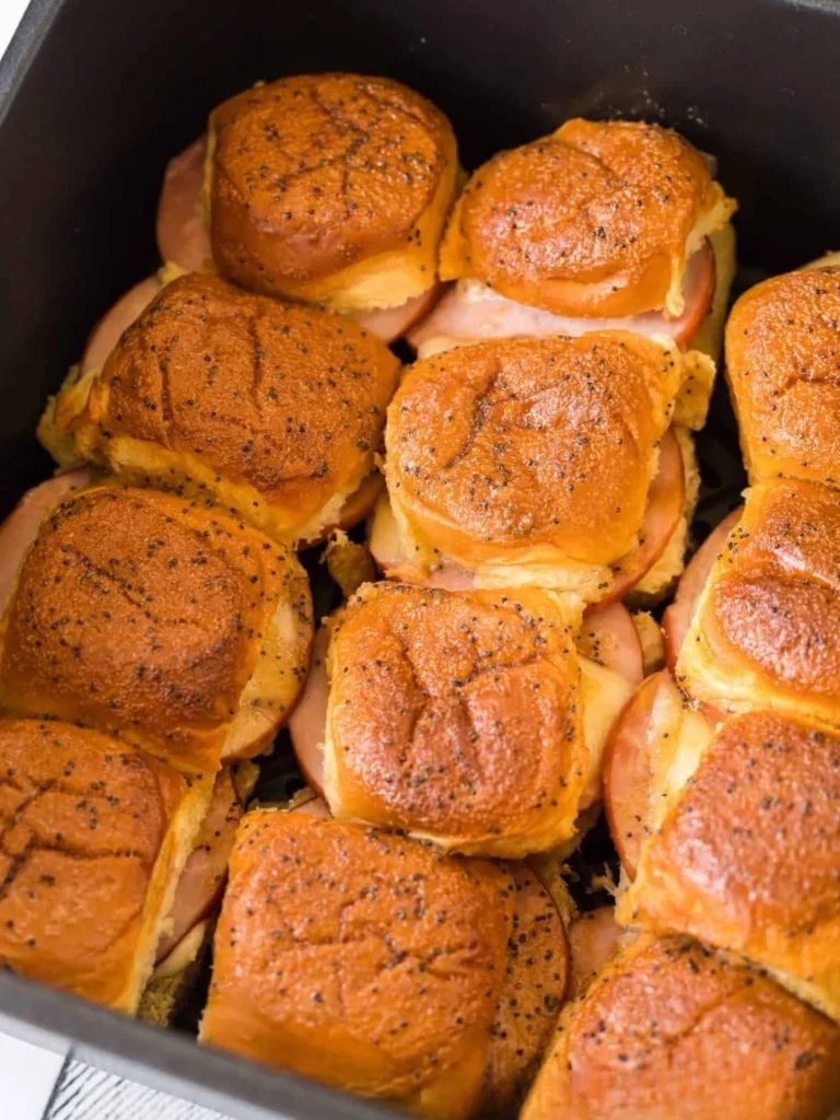 Air Fryer Ham and Cheese Sliders