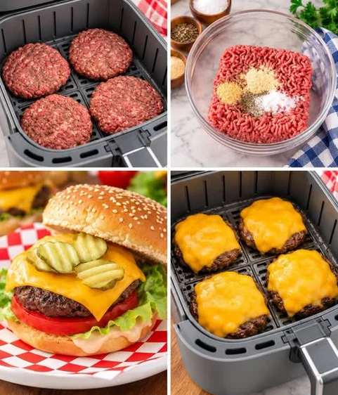Air Fryer Burgers Recipe